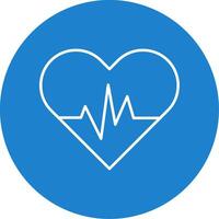 Heart Beat Line Circle color Icon vector