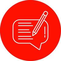 Write Message Line Circle color Icon vector