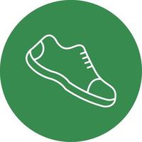 corriendo Zapatos línea circulo color icono vector