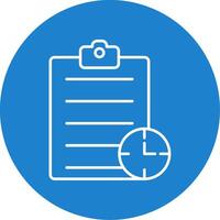 Waiting List Line Circle color Icon vector