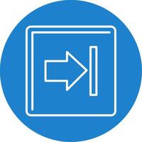 Right Arrow Line Circle color Icon vector