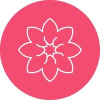 Amaryllis Line Circle color Icon vector