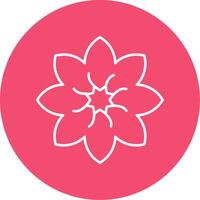 Amaryllis Line Circle color Icon vector