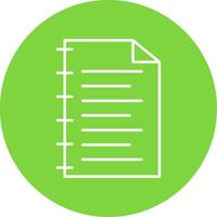 Notebook Line Circle color Icon vector