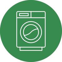 Washing Machine Line Circle color Icon vector