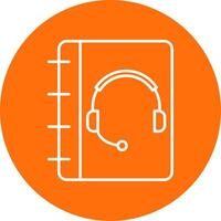 Notebook Support Line Circle color Icon vector