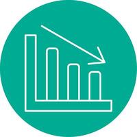 Line chart Line Circle color Icon vector