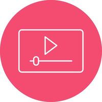 Video Marketing Line Circle color Icon vector