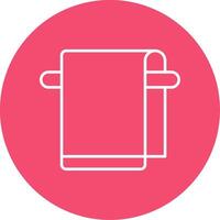 Towel Line Circle color Icon vector