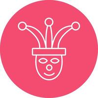 Jester Line Circle color Icon vector