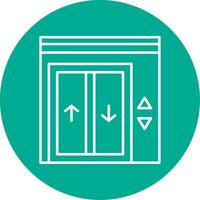 Elevator Line Circle color Icon vector