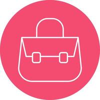 Shoulder Bag Line Circle color Icon vector
