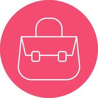 Shoulder Bag Line Circle color Icon vector