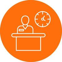 Break Line Circle color Icon vector