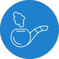 Smoking Pipe Line Circle color Icon vector