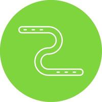 Earthworm Line Circle color Icon vector