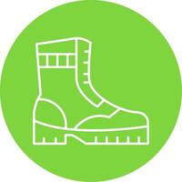 Boot Line Circle color Icon vector