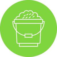 Bucket Line Circle color Icon vector