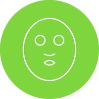 Facial Mask Line Circle color Icon vector