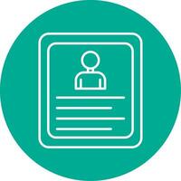 Curriculum Vitae Line Circle color Icon vector