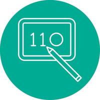 Digital Art Line Circle color Icon vector