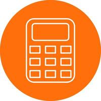 Calculator Line Circle color Icon vector