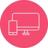 Devices Line Circle color Icon vector