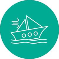 Shipwreck Line Circle color Icon vector