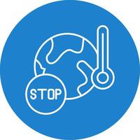 Stop Global Warming Line Circle color Icon vector