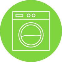 Laundry Machine Line Circle color Icon vector