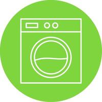 Laundry Machine Line Circle color Icon vector