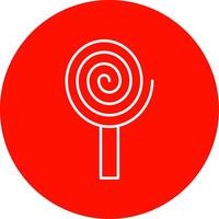 Spiral Line Circle color Icon vector
