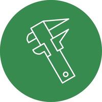 Caliper Line Circle color Icon vector