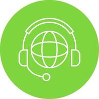 Worldwide Support Line Circle color Icon vector