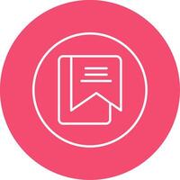 Bookmark Line Circle color Icon vector