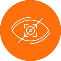 Visibility Off Line Circle color Icon vector