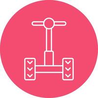 Segway Line Circle color Icon vector