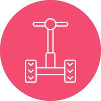 Segway Line Circle color Icon vector