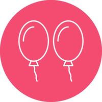 Balloons Line Circle color Icon vector