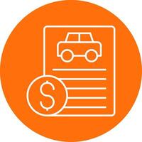 Car Loan Line Circle color Icon vector