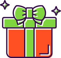 Gift Filled Icon vector