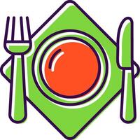 Cutlery Filled Icon vector