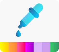 Dropper Flat Gradient Icon vector