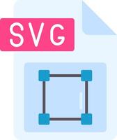 Svg file format Flat Gradient Icon vector