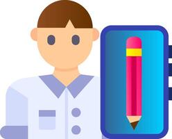 Blogger Flat Gradient Icon vector