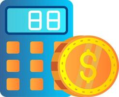 Calculator Flat Gradient Icon vector