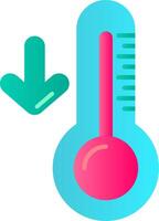 bajo temperatura plano degradado icono vector