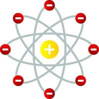 Atom Flat Gradient Icon vector