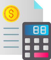 Calculator Flat Gradient Icon vector