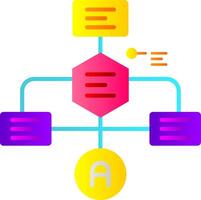 Flowchart Flat Gradient Icon vector